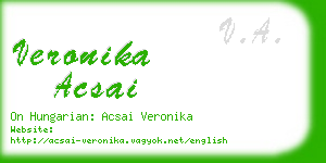 veronika acsai business card